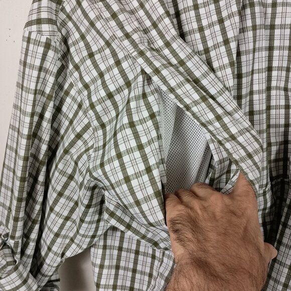 Columbia Silver Ridge Lite Shirt XXL Green Vented UV Hiking Outdoor Fishing - Picture 7 of 10